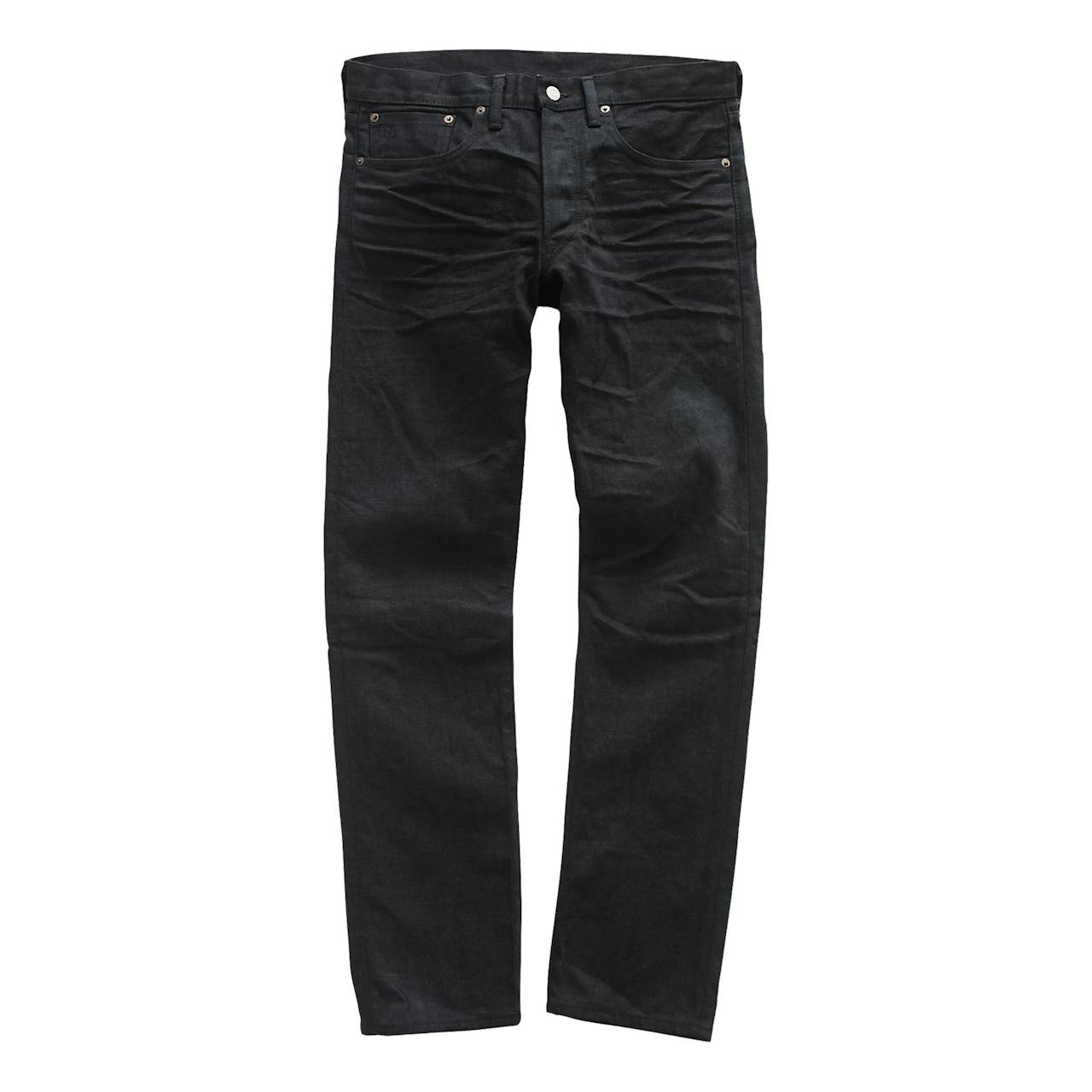 RRL Slim Fit Selvedge Denim Jeans - Black on Black | Rigid
